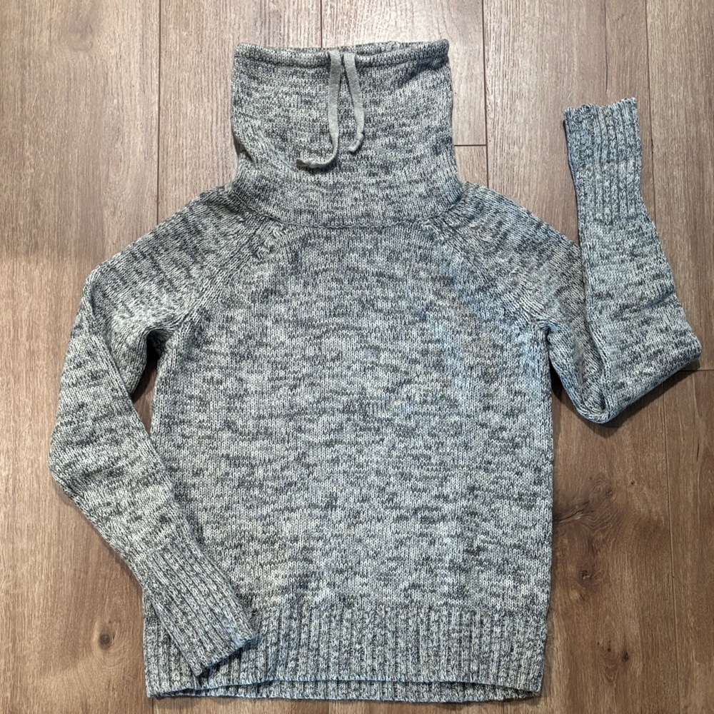 Athleta Heather Gray Cowl Neck Sweater